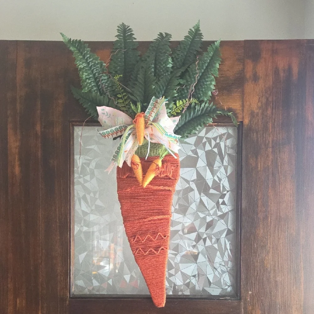 Festive Orange Carrot Wall Hanging